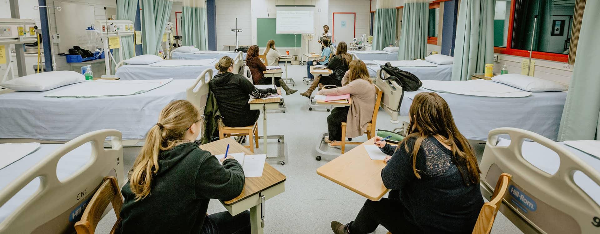 nursing students in the classroom